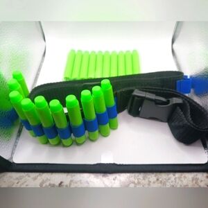 Nerf Foam Dart Holder Adjustable Belt+20 Hi Visible Soft Darts